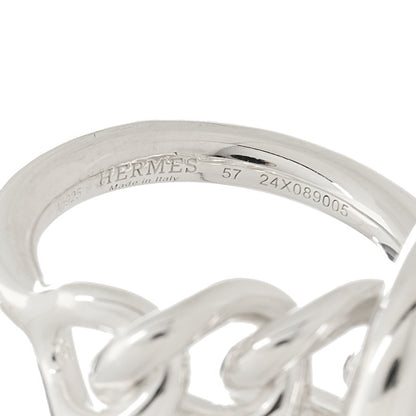 Hermes Sterling Silver GM Croisette Ring 57 8 5 of 6