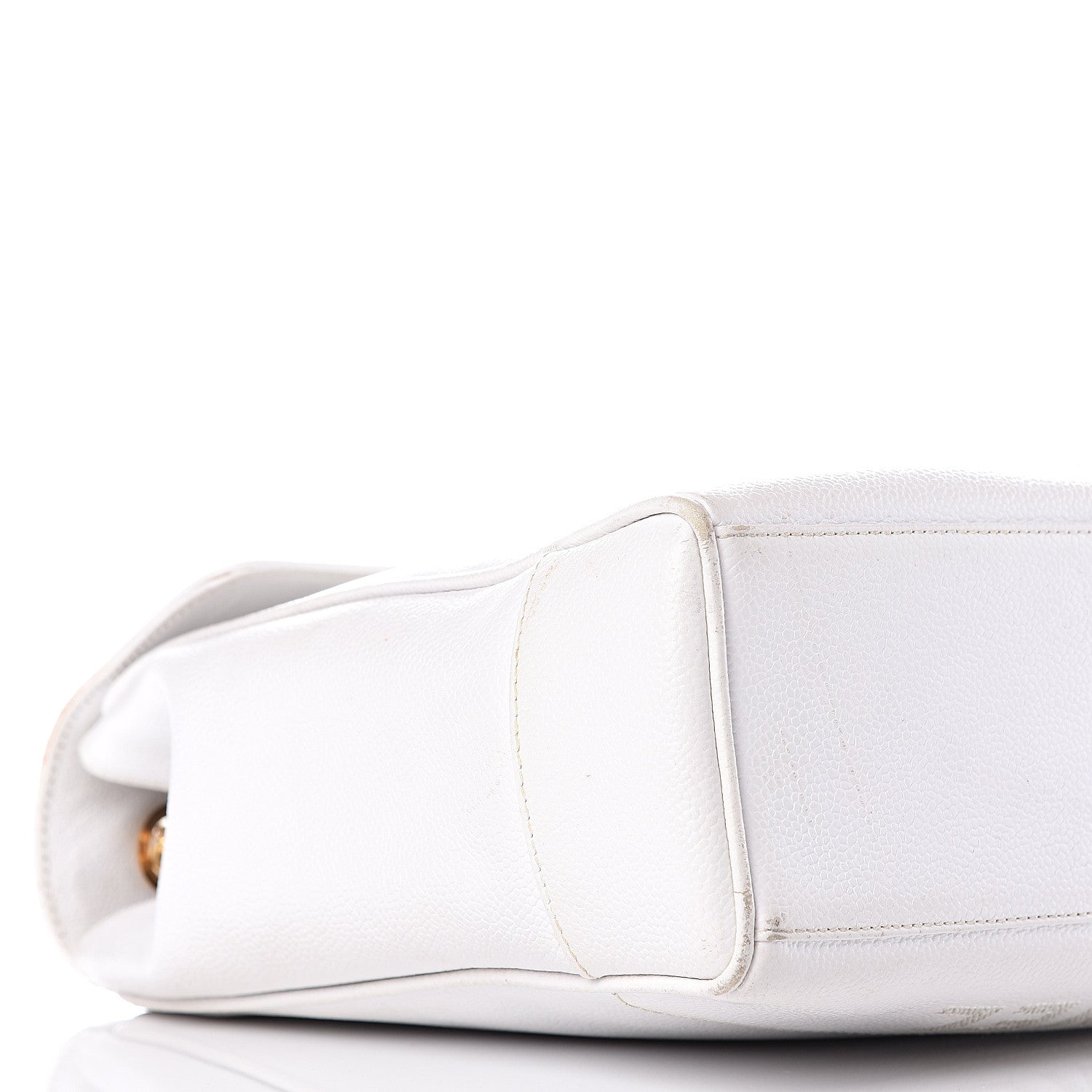 Chanel Caviar Flap Shoulder Bag White 10 of 13