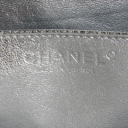 Chanel Metallic Lambskin Quilted Maxi Single Flap Silver 7 of 9