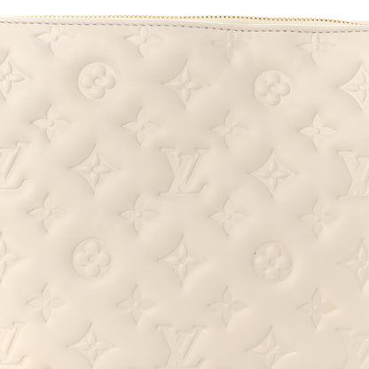 Louis Vuitton Lambskin Embossed Monogram Coussin PM Beige Cream 7 of 10