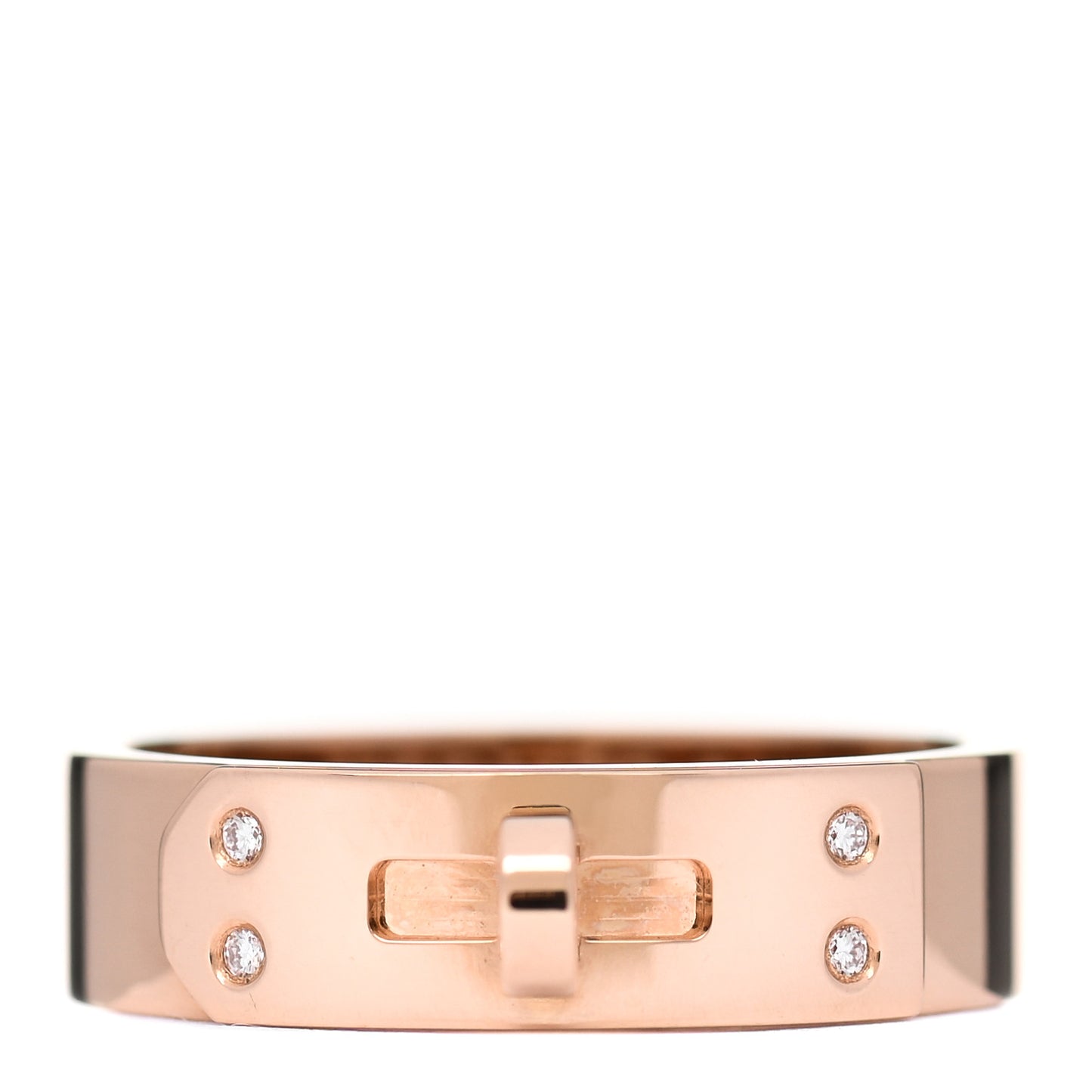 18K Rose Gold Diamond PM Kelly Ring 51 5.75