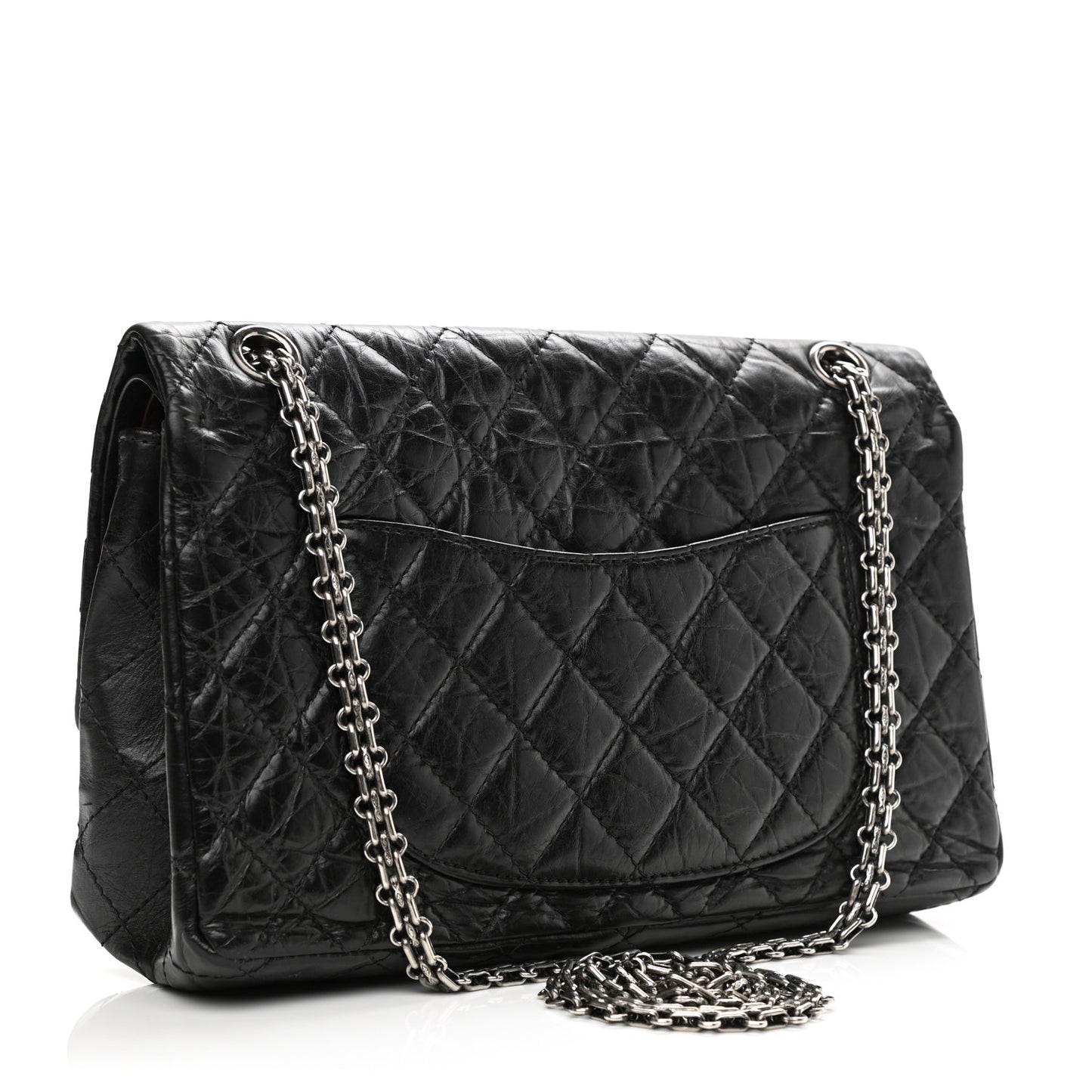 Aged Calfskin Quilted 2.55 Reissue 226 Flap Black
