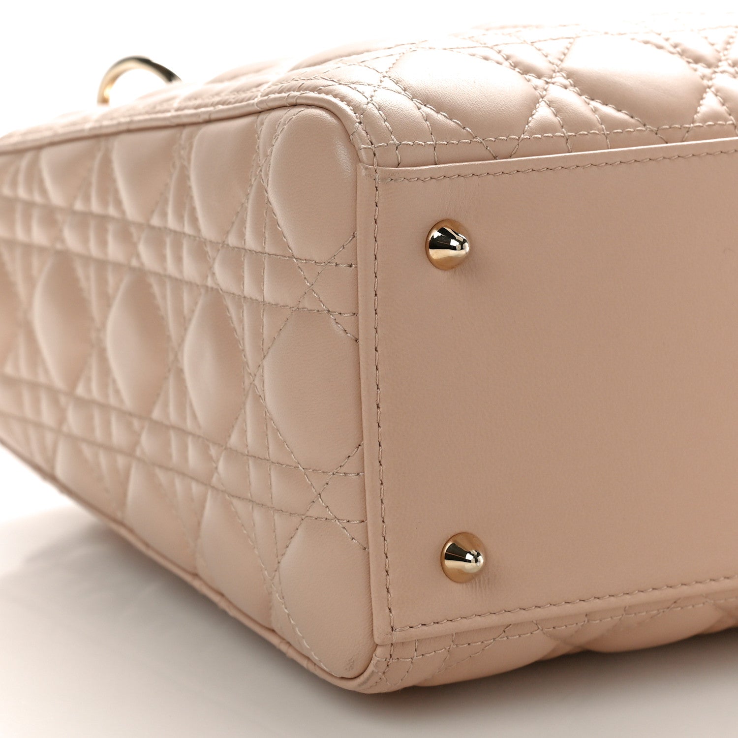 Christian Dior Lambskin Cannage Medium Lady Dior Rose Poudre 9 of 10