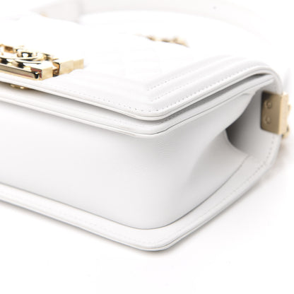 Chanel Lambskin Quilted Small Boy Flap White 9 of 10
