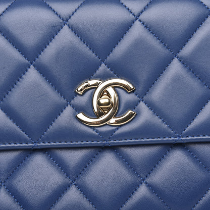 Chanel Lambskin Quilted Medium Trendy CC Flap Dual Handle Bag Blue 11 of 15