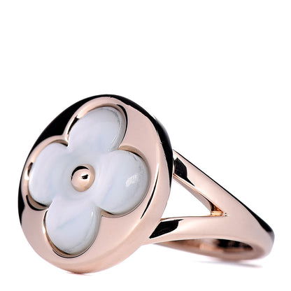 Louis Vuitton 18K Pink Gold Mother Of Pearl Blossom Ring 49 4.75 3 of 8