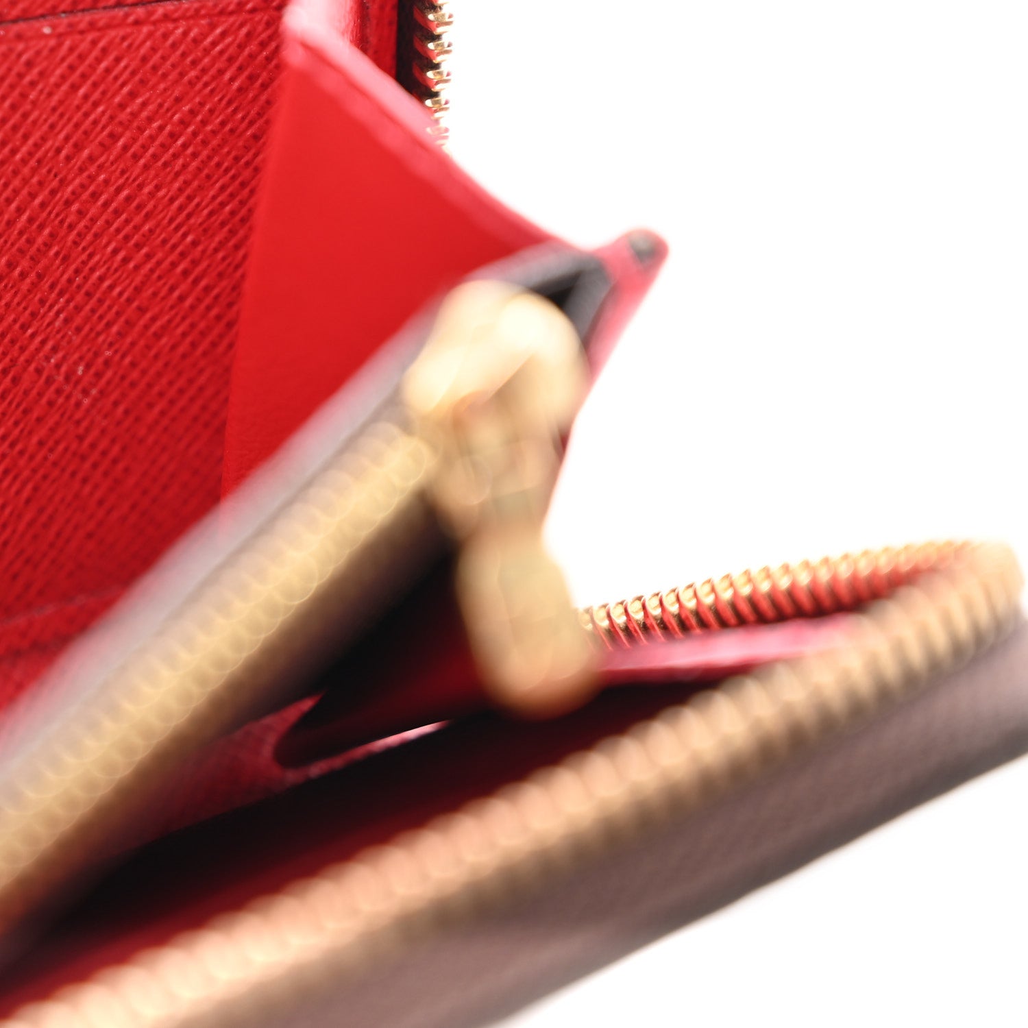 Louis Vuitton Damier Ebene Clemence Wallet Cherry 8 of 11