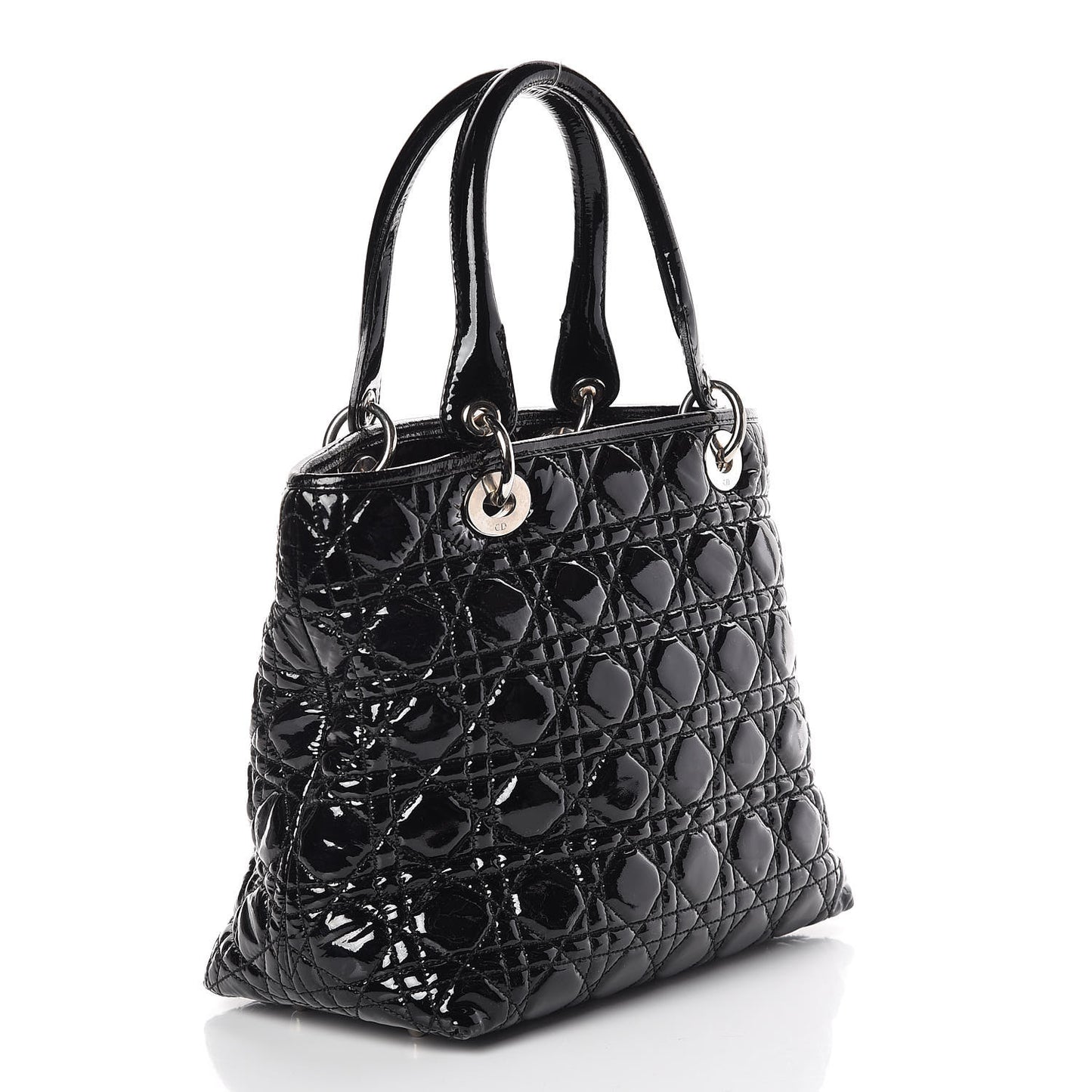 Patent Cannage Dior Tote Black