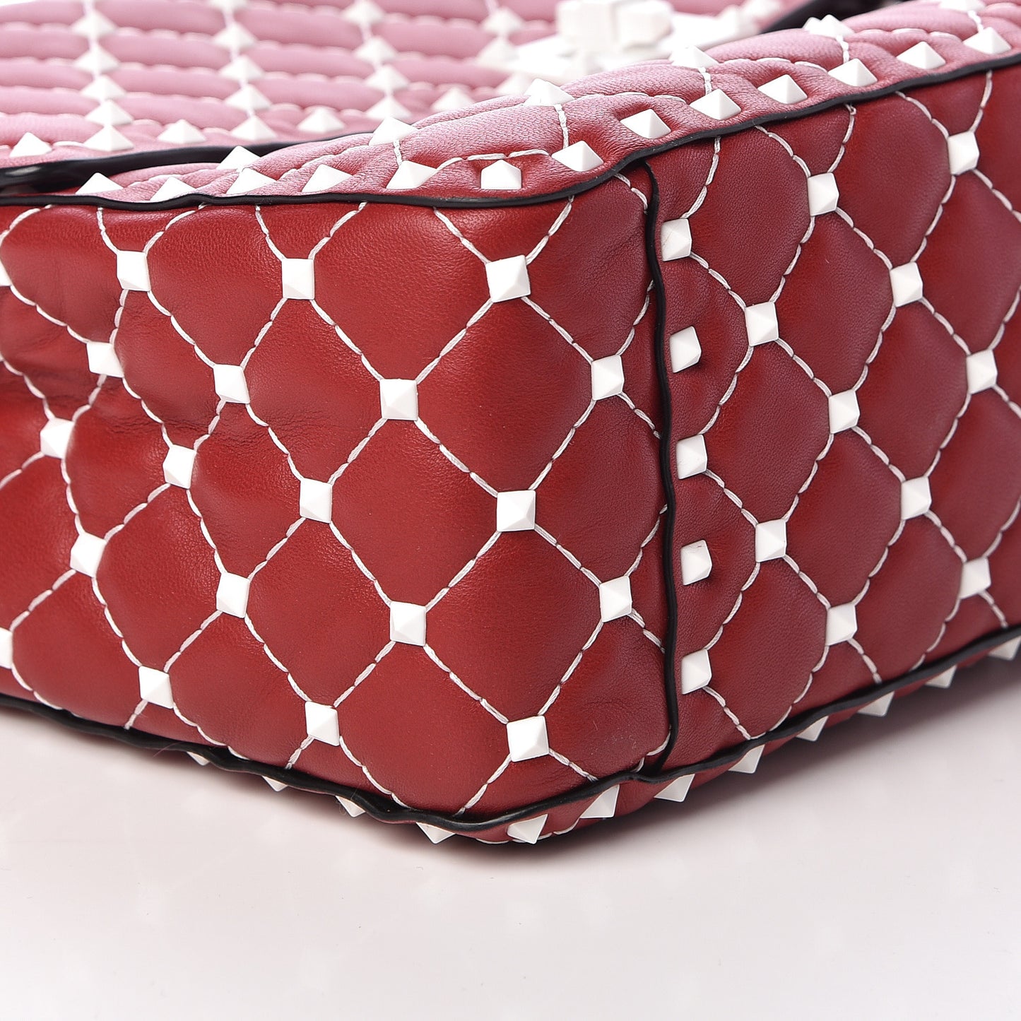 Lambskin Large Free Rockstud Spike Shoulder Bag Rosso Valentino