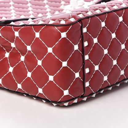 Valentino Garavani Lambskin Large Free Rockstud Spike Shoulder Bag Rosso Valentino 8 of 9