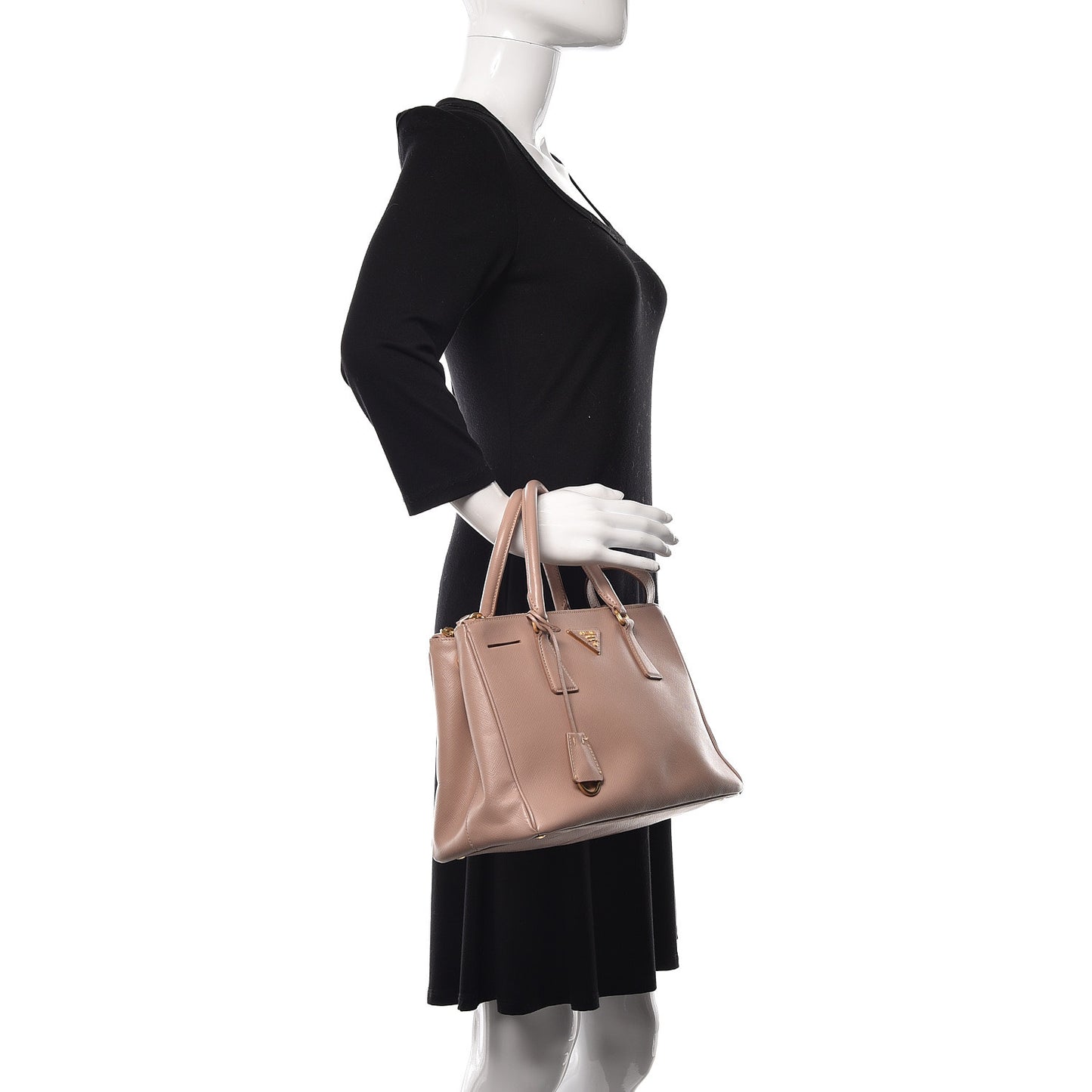 Saffiano Small Galleria Double Zip Tote Cammeo