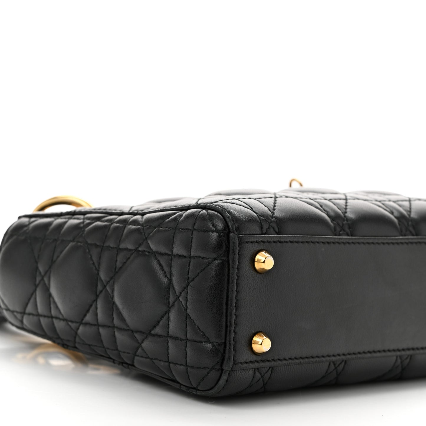 Lambskin Cannage Mini Lady Dior Black