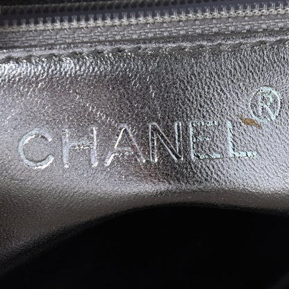 Chanel Metallic Linen Quilted Shoulder Bag Silver 6 of 14