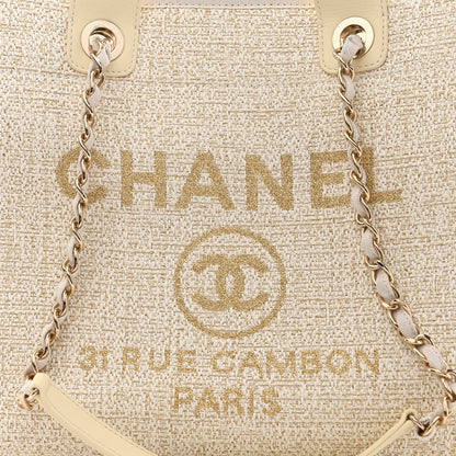 Chanel Lurex Boucle Medium Deauville Tote White 8 of 10