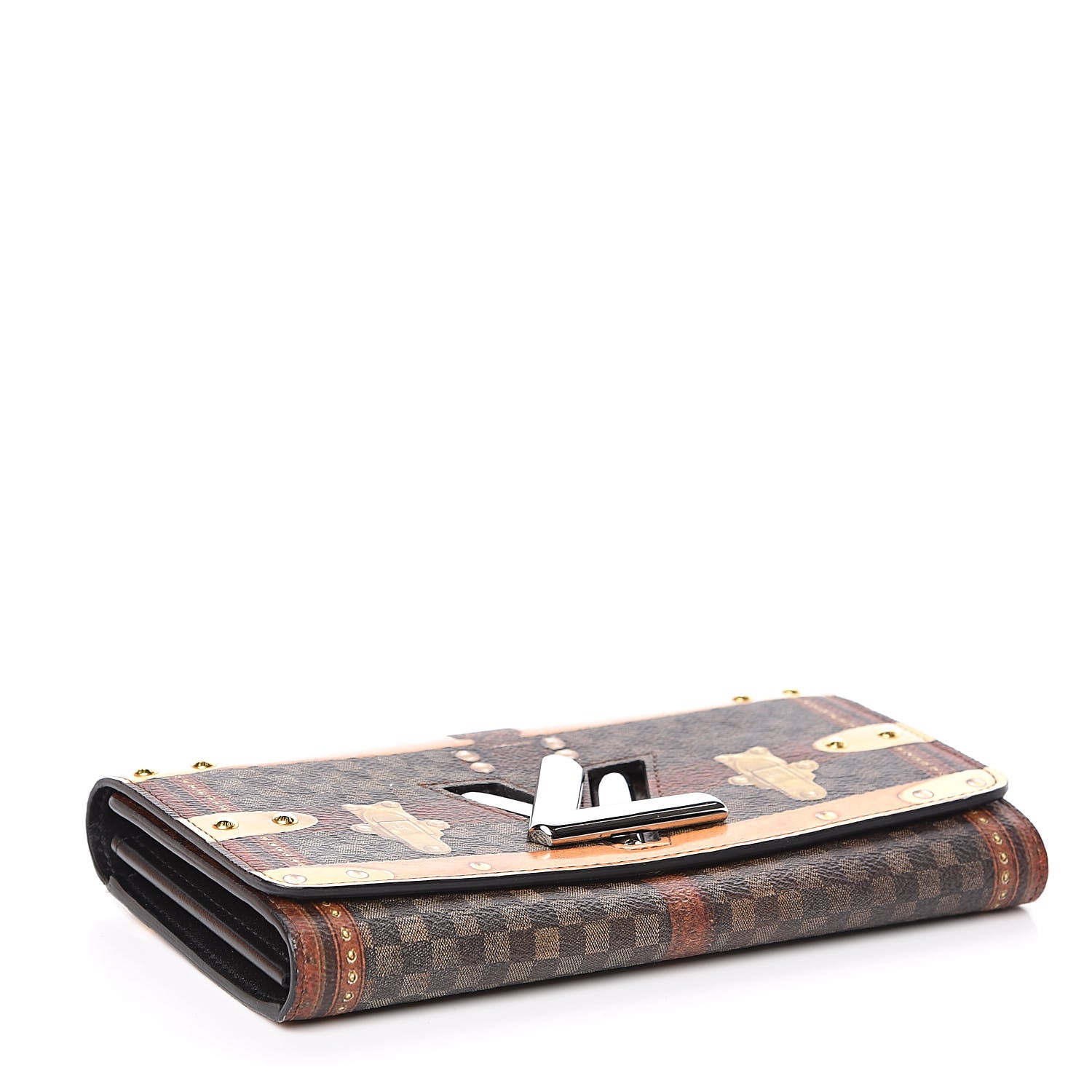 Louis Vuitton Transformed Damier Ebene Time Trunk Twist Wallet 4 of 7