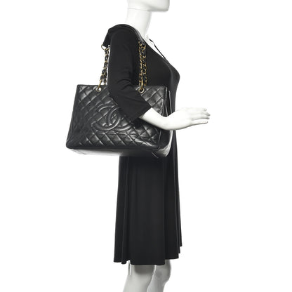 Chanel Caviar Quilted Grand Shopping Tote GST Black 2 of 23