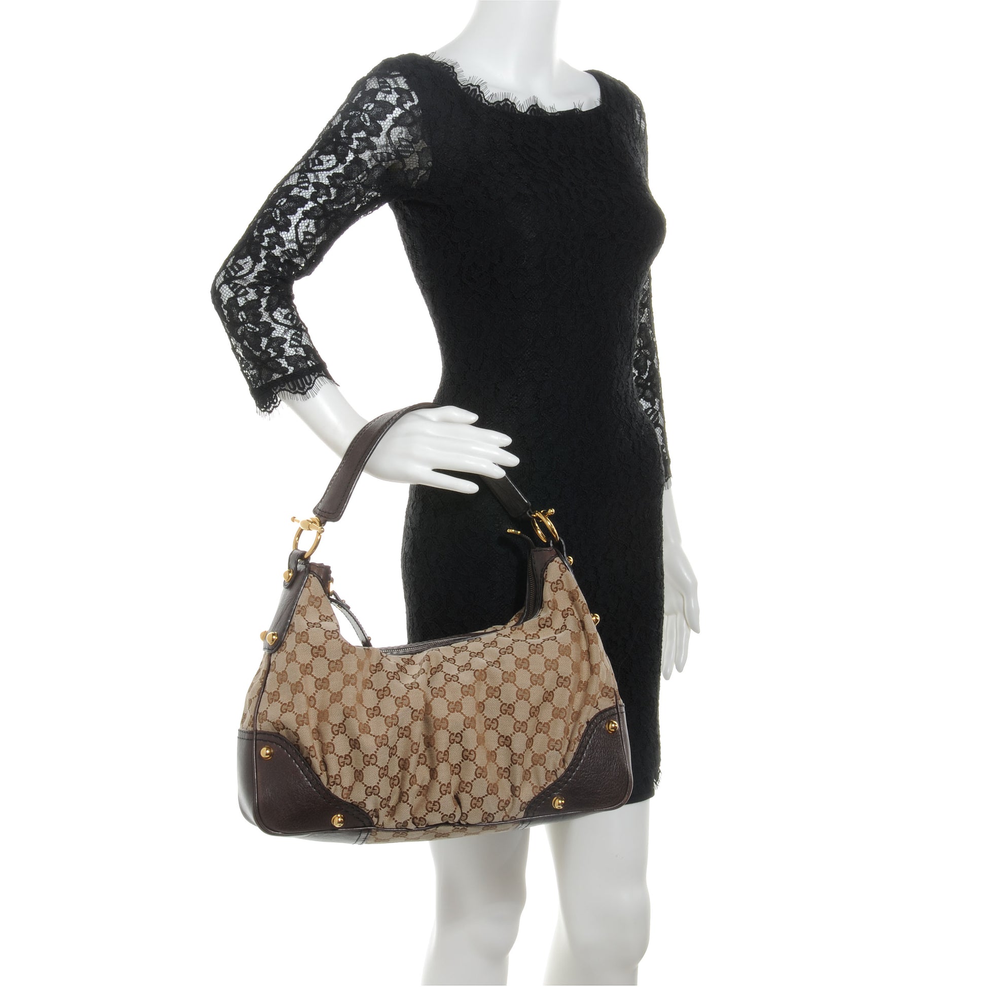 Gucci Monogram Medium Jockey Tote 2 of 7