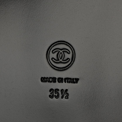 Chanel Grained Calfskin Velcro Dad Sandals 35.5 Black 8 of 9