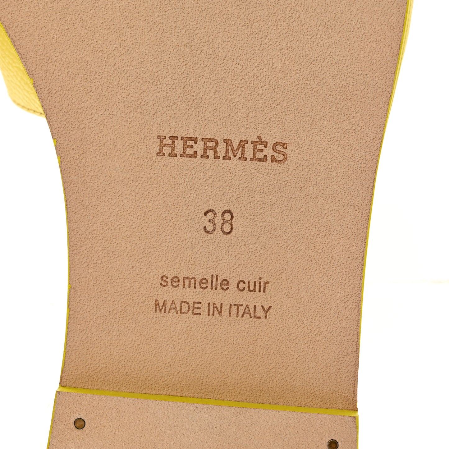 Epsom Oran Sandals 38 Jaune Pollen