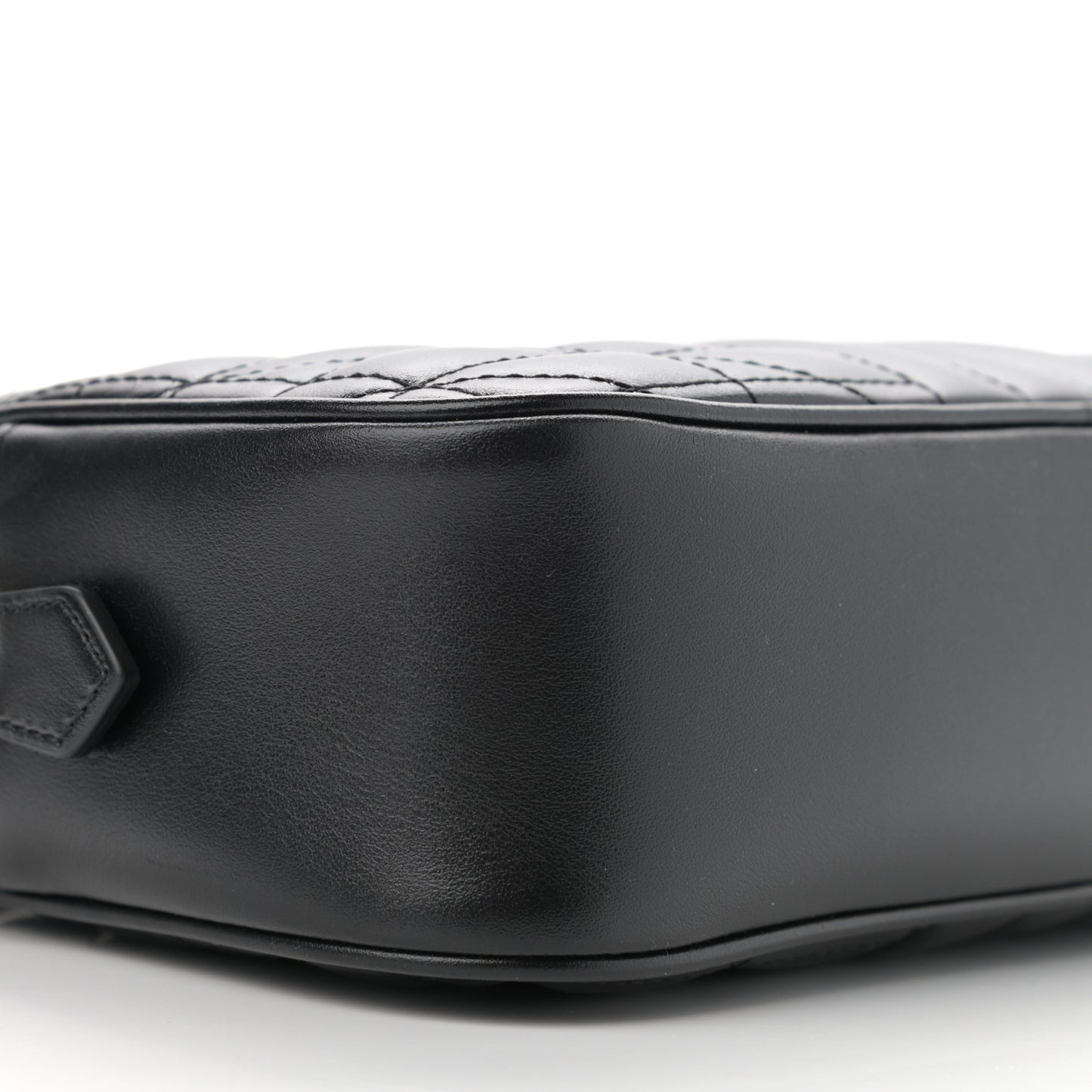 Calfskin Matelasse Aria Small GG Marmont Chain Shoulder Bag Black