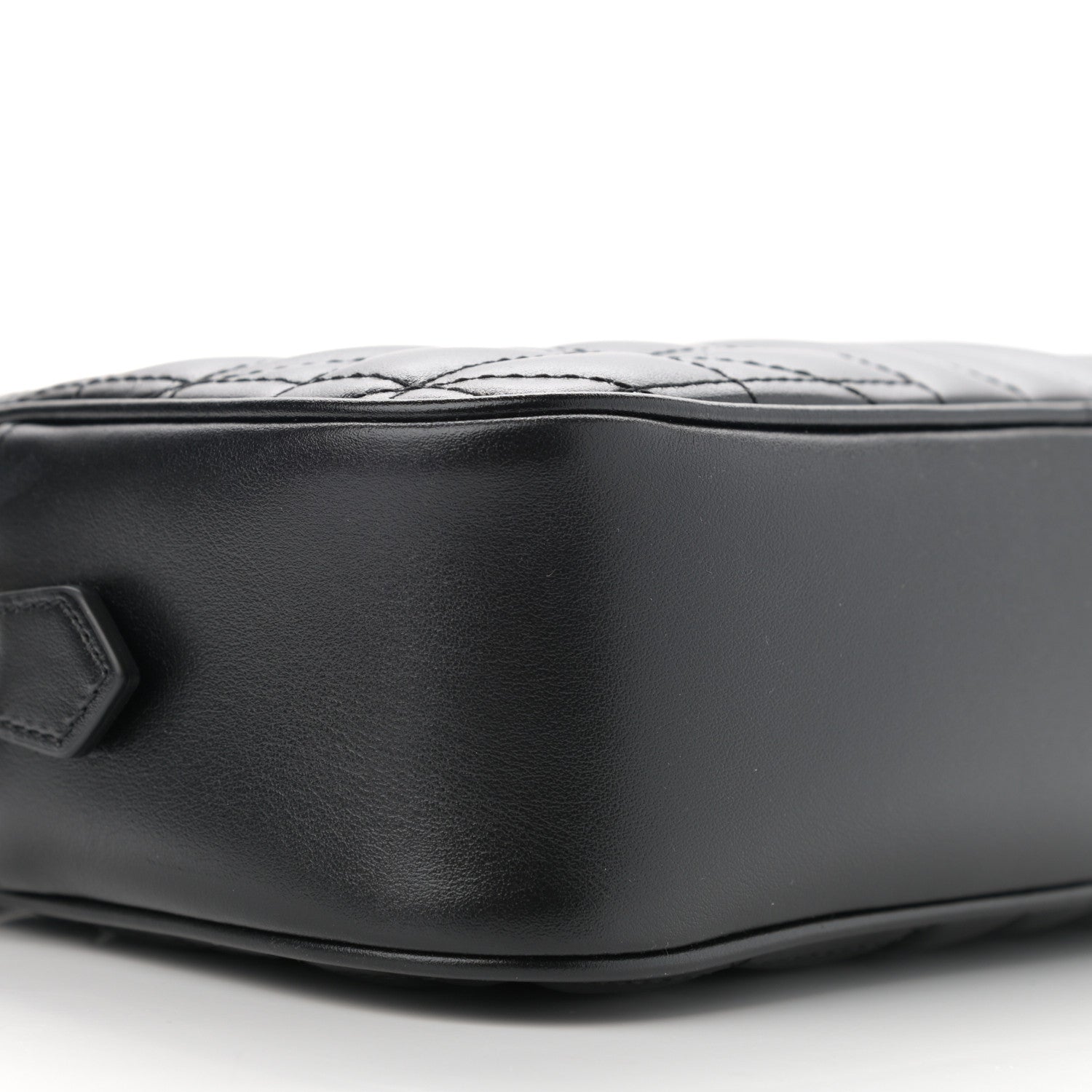 Gucci Calfskin Matelasse Aria Small GG Marmont Chain Shoulder Bag Black 9 of 10