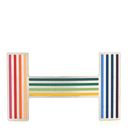 Hermes Lacquered Quizz H Rainbow Belt Buckle Multicolor 1 of 8