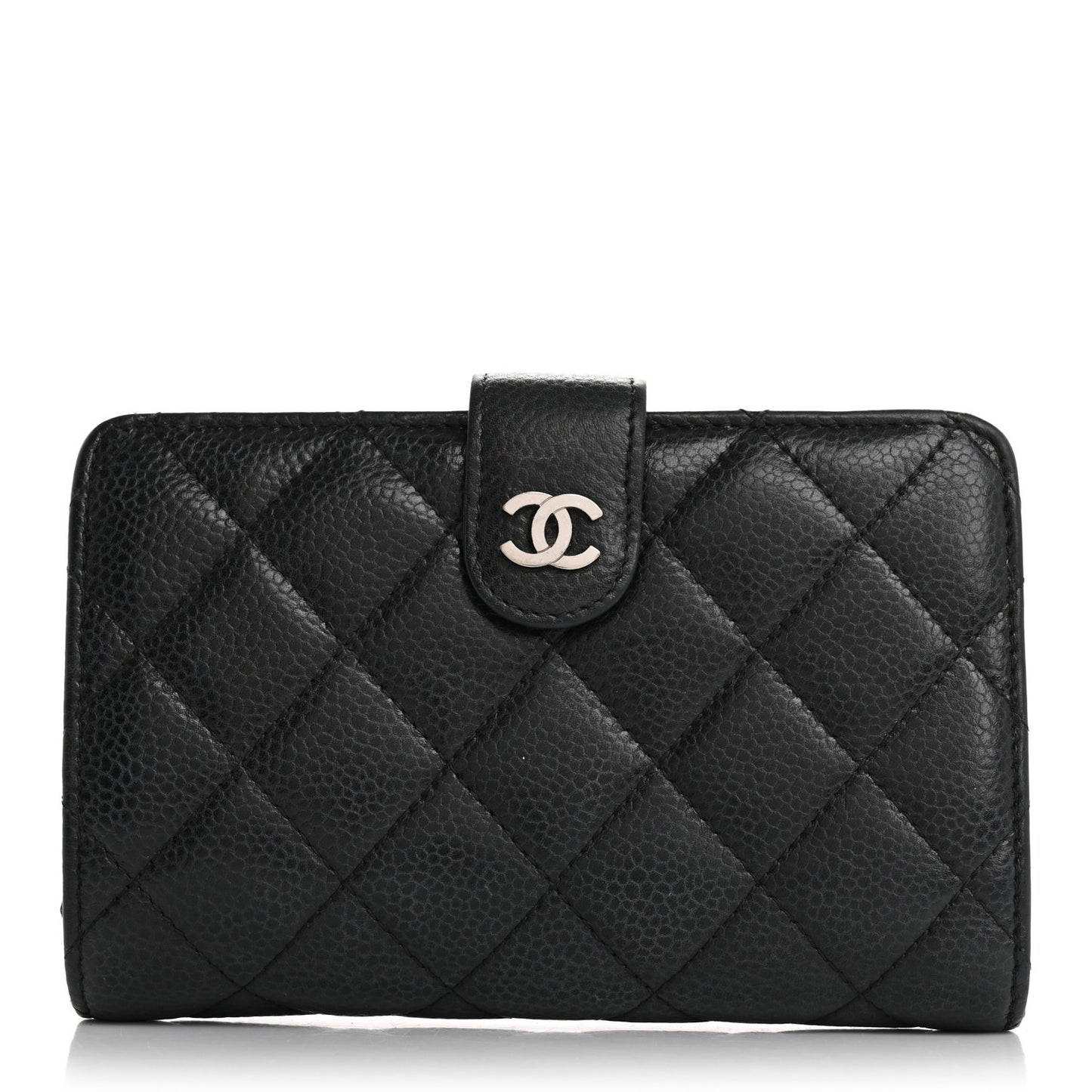 Caviar Quilted CC French Wallet Black