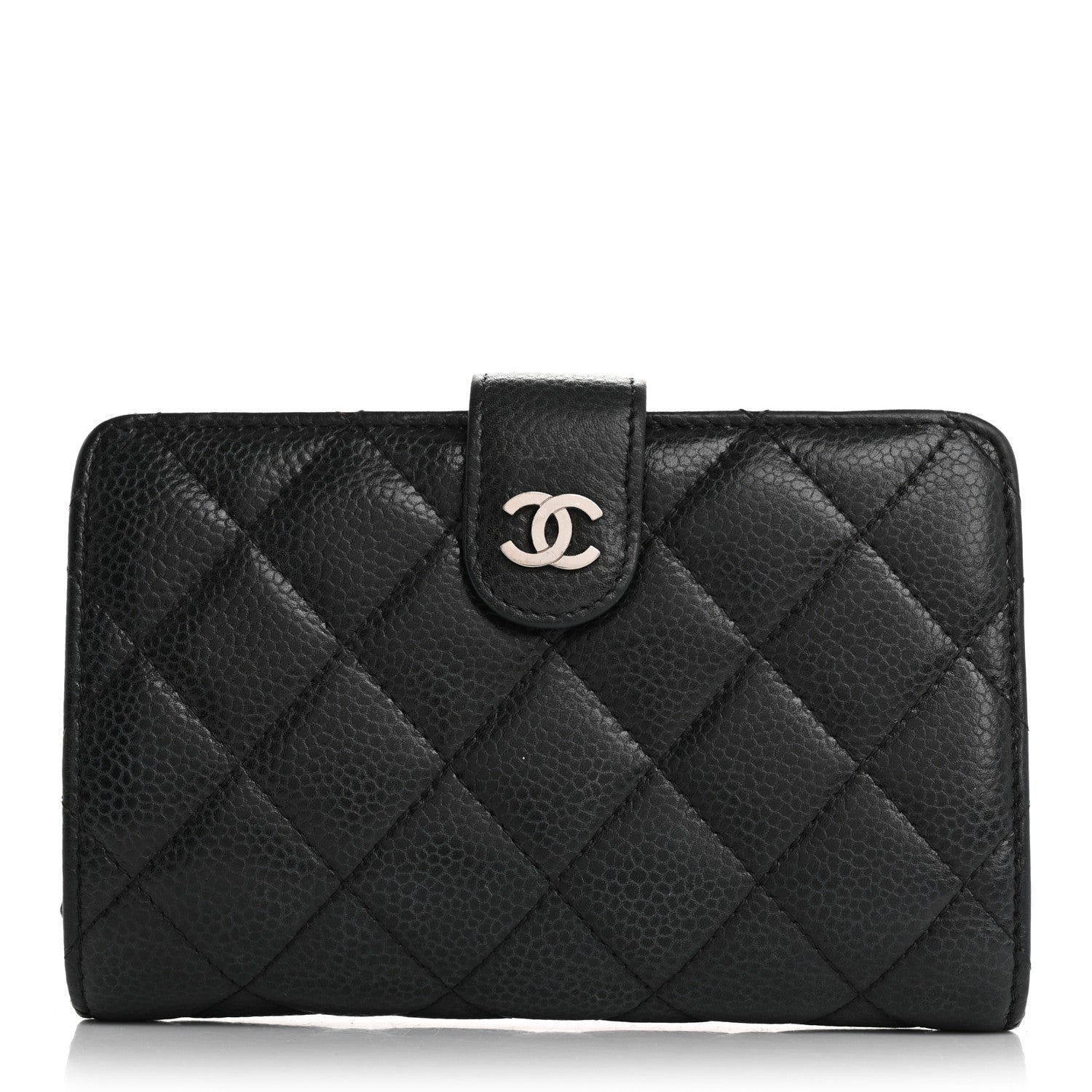 Chanel Caviar Quilted CC French Wallet Black 1 of 16