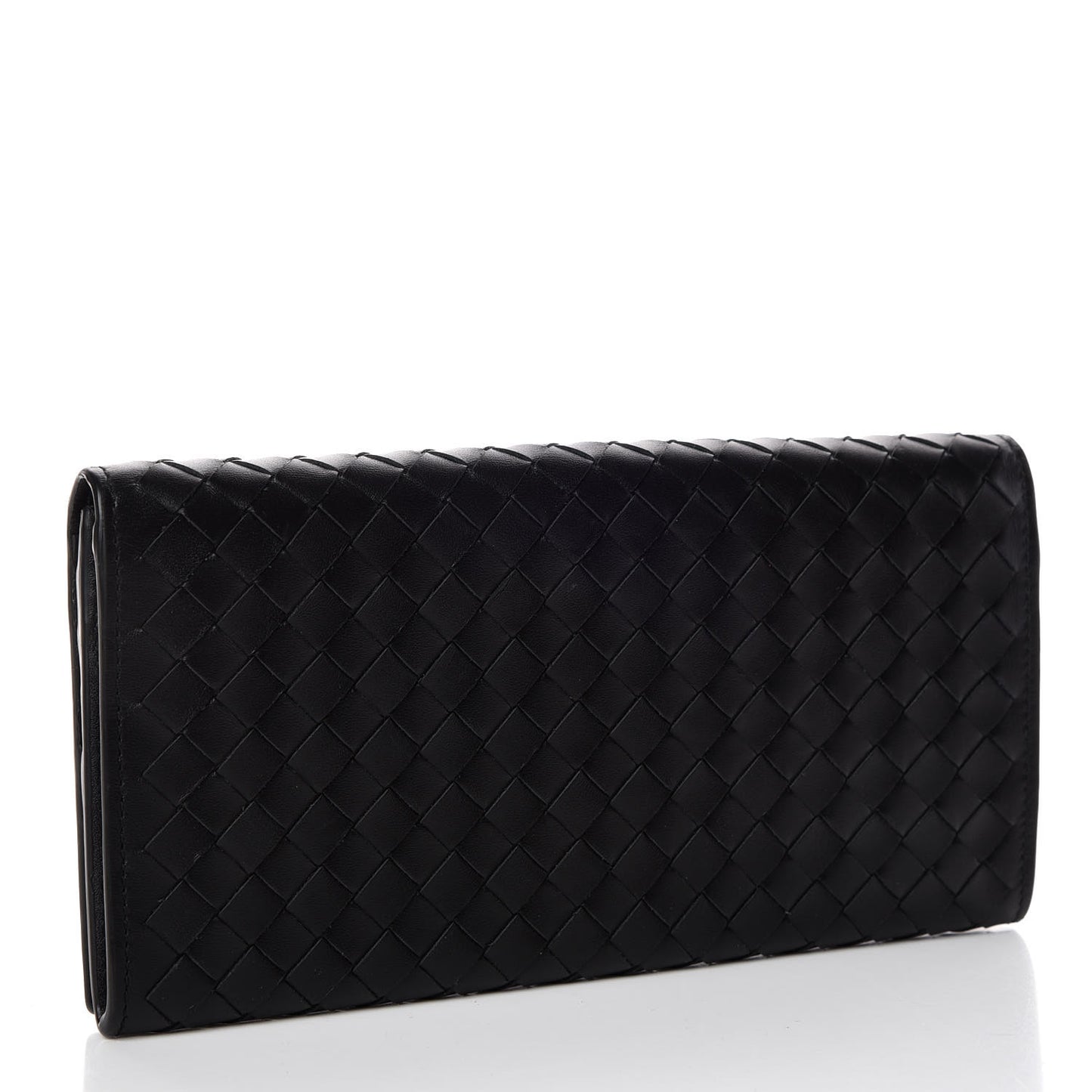 Nappa Intrecciato Flap Wallet Black
