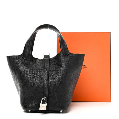 Hermes Taurillon Clemence Picotin Lock 18 PM Black 11 of 11