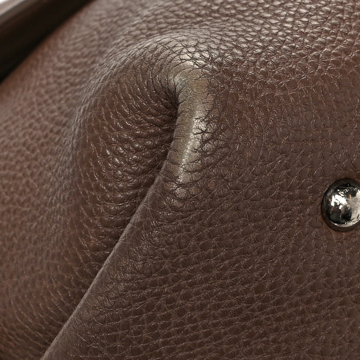 Calfskin Large Sofia Shoulder Bag Brown