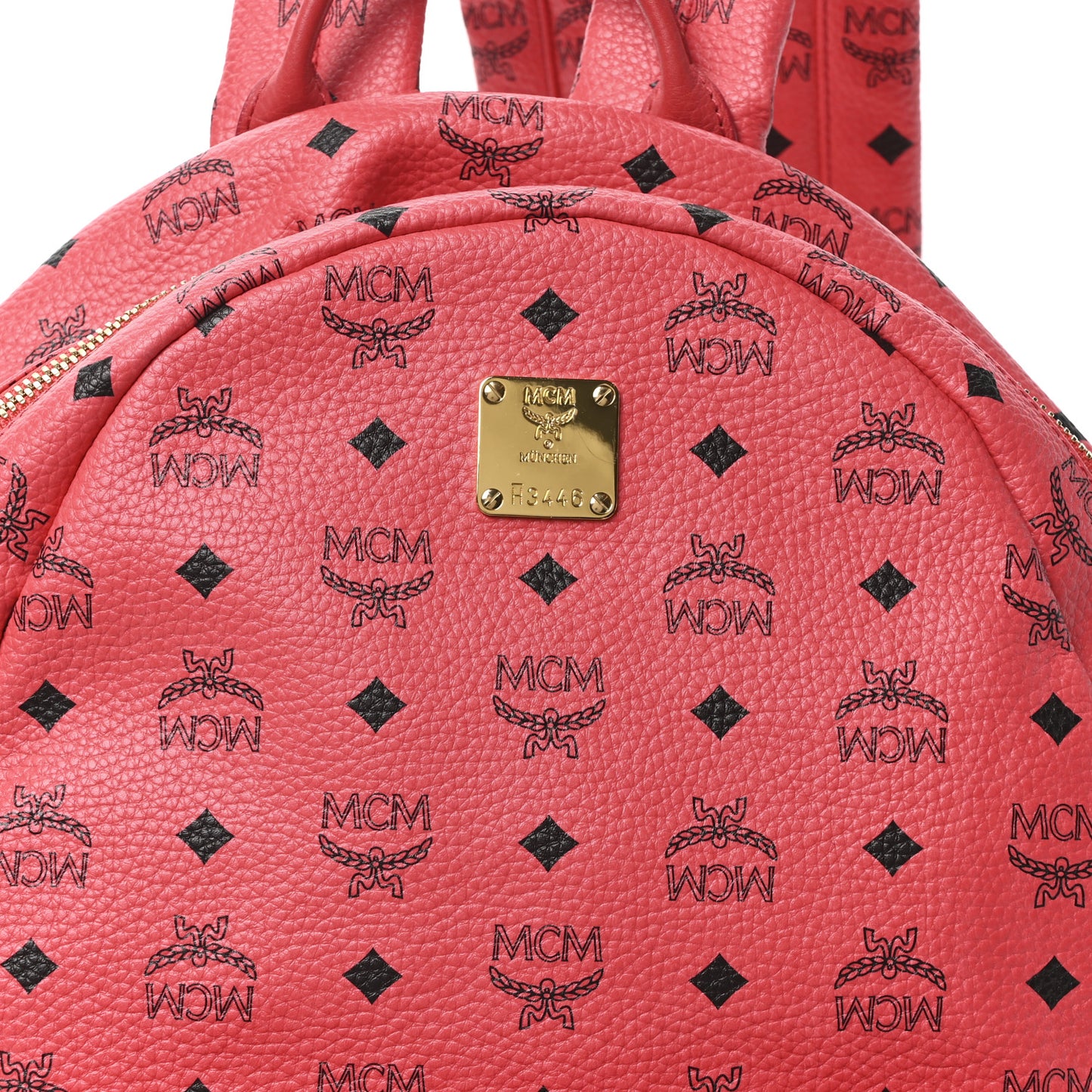 Visetos Medium Side Studs Stark Backpack Corail