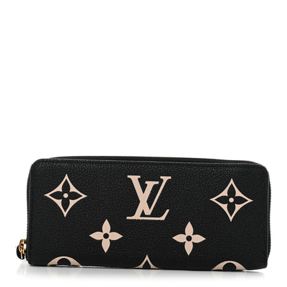 Louis Vuitton Empreinte Monogram Giant Clemence Wallet Black Beige 1 of 7
