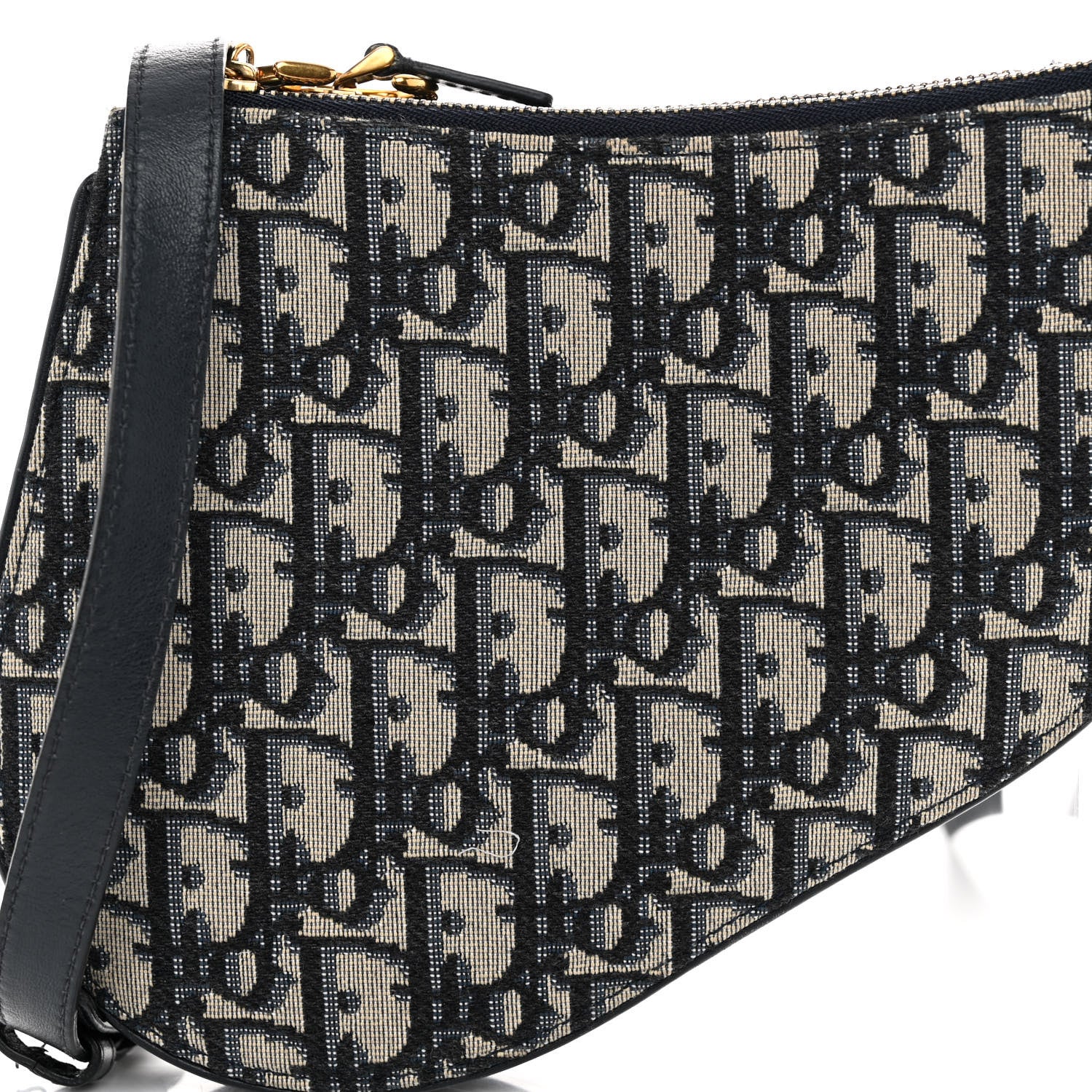 Christian Dior Oblique Saddle Pouch With Strap Navy Blue 10 of 14