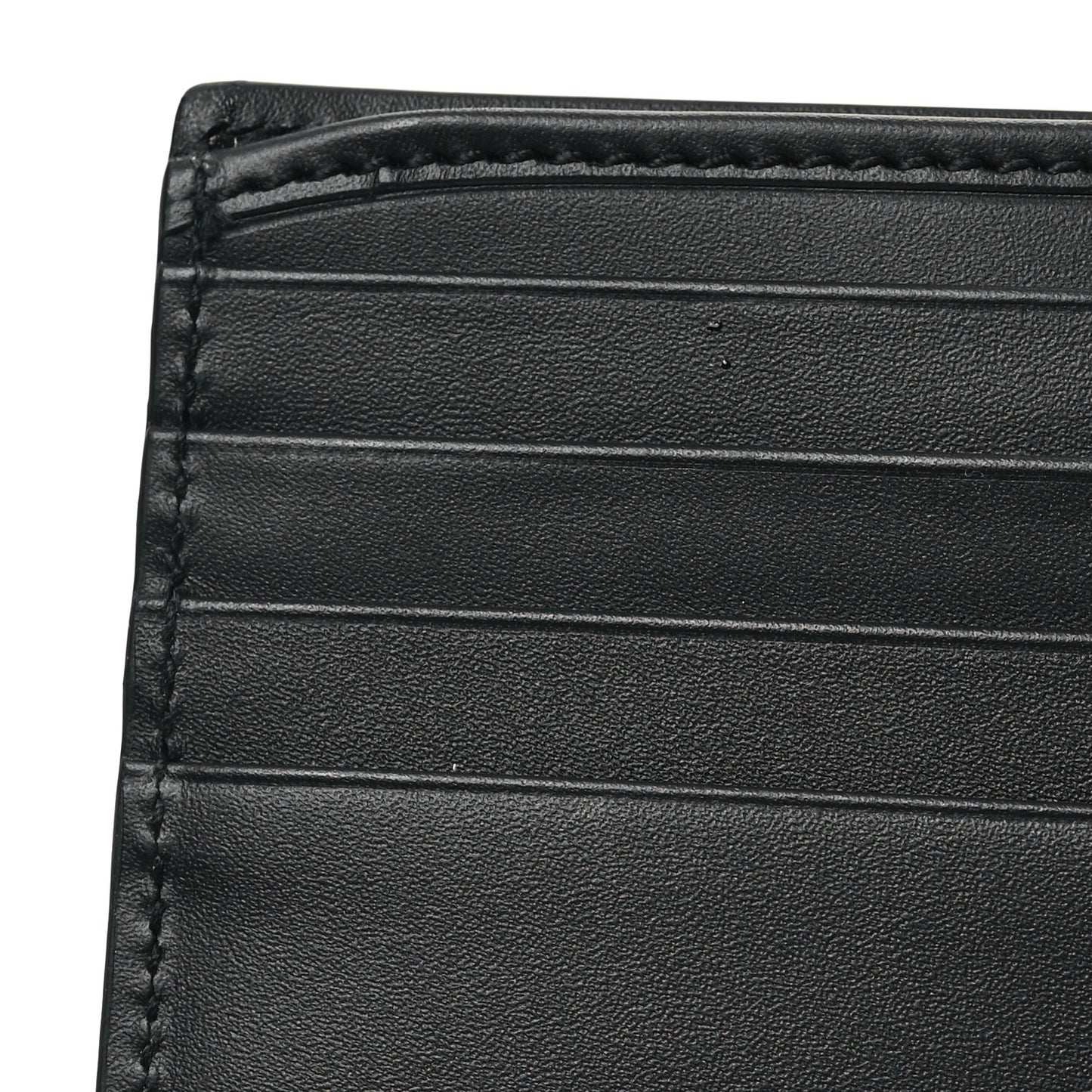 GG Supreme Monogram Selleria Calfskin Web New Web Bi-Fold Wallet Black