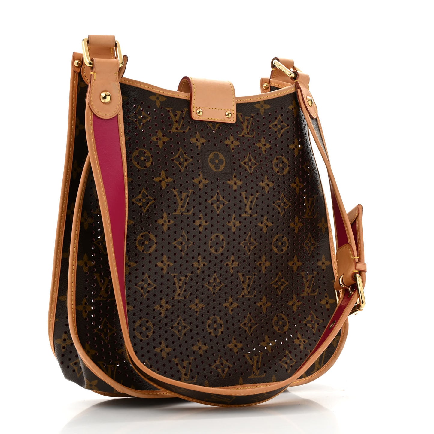 Monogram Perforated Musette Fuchsia