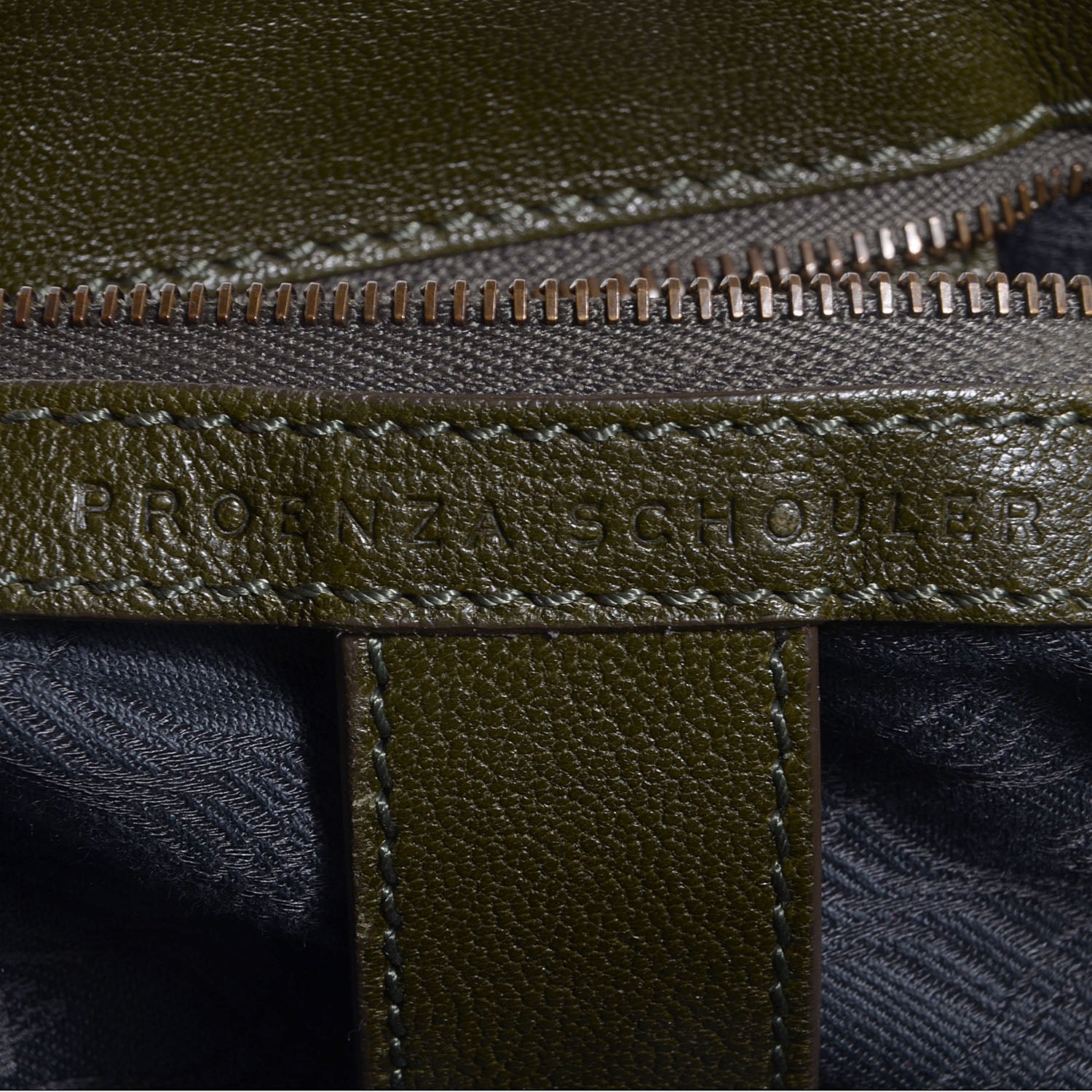 Proenza Schouler Lambskin PS1 Extra Large Satchel Military 6 of 15