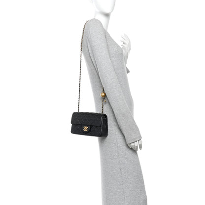 Chanel Lambskin Quilted Mini Rectangular Pearl Crush Flap Black 2 of 11