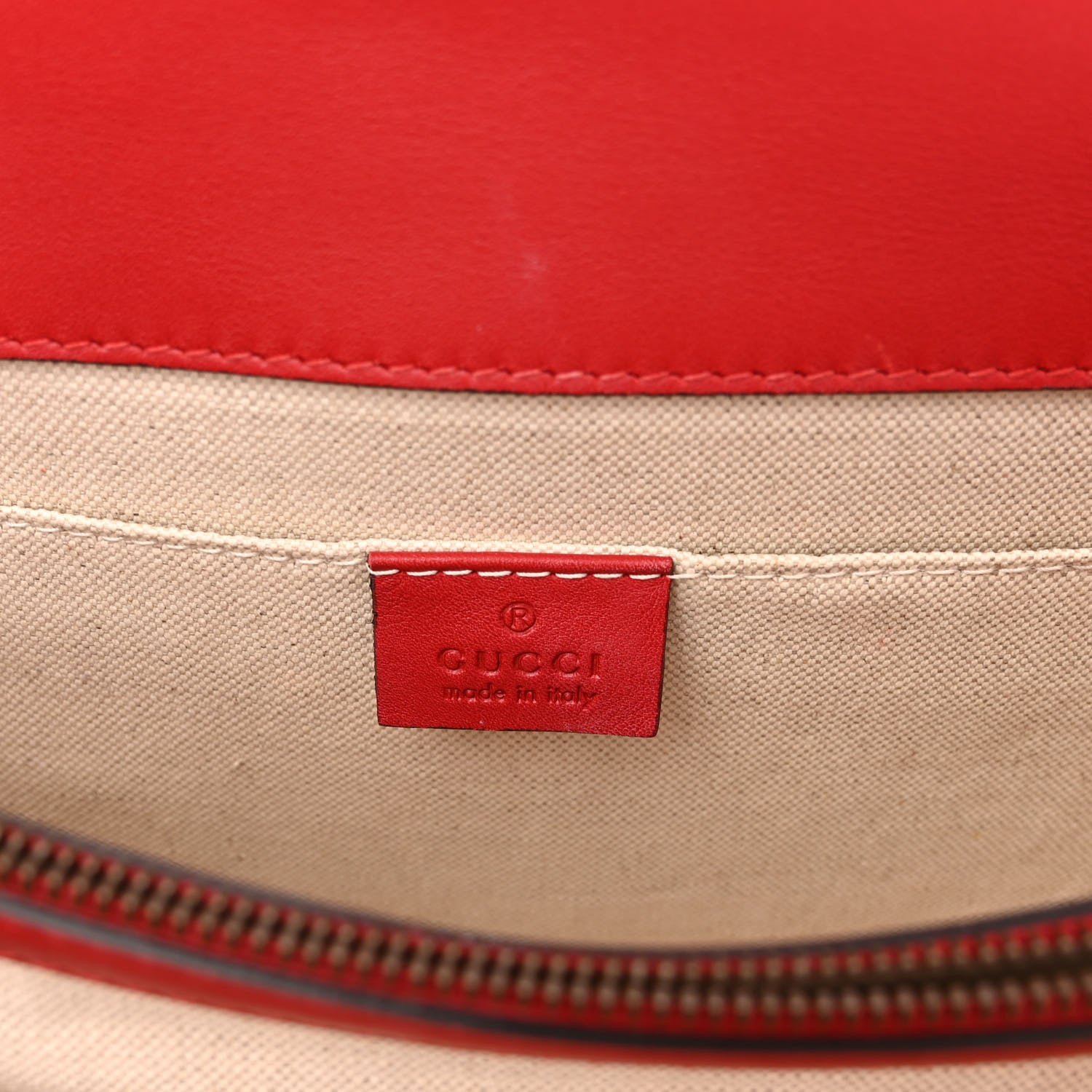 Gucci Moon Calfskin Web Medium Dionysus Bamboo Top Handle Bag Hibiscus Red 6 of 12