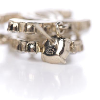 Chanel Crystal Pearl Dazzling Domino CC Drop Earrings Gold 3 of 3