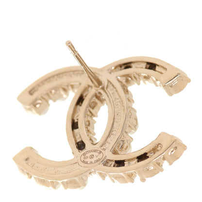 Chanel Crystal Pearl CC Dazzling Domino Earrings Gold 4 of 5