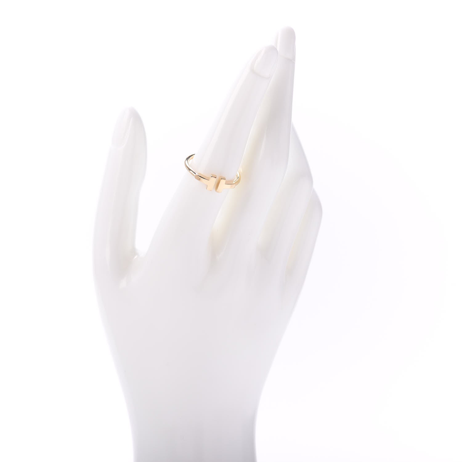 Tiffany 18K Yellow Gold T Wire Ring 56 7.5 2 of 6