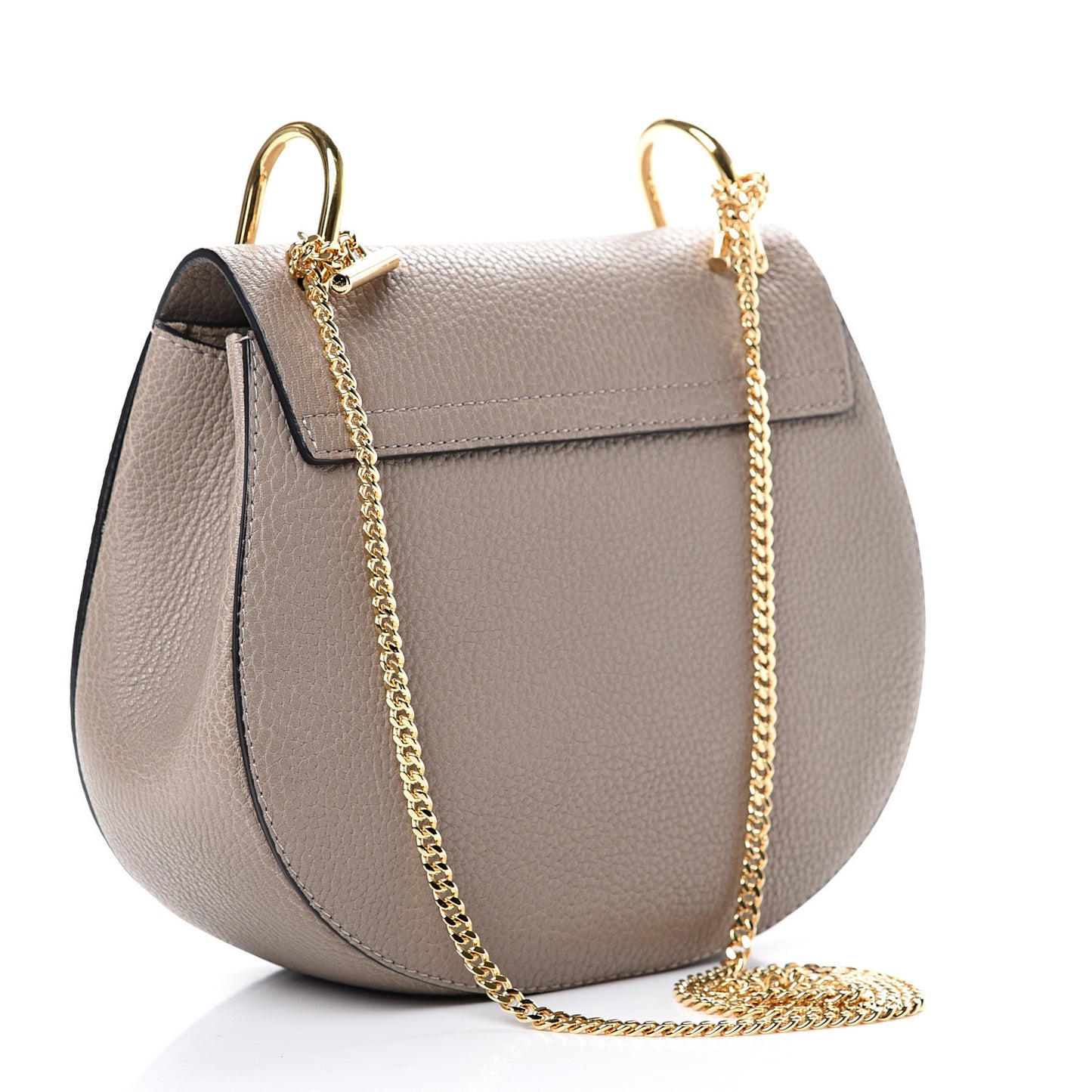 Grained Lambskin Drew Shoulder Bag Motty Grey