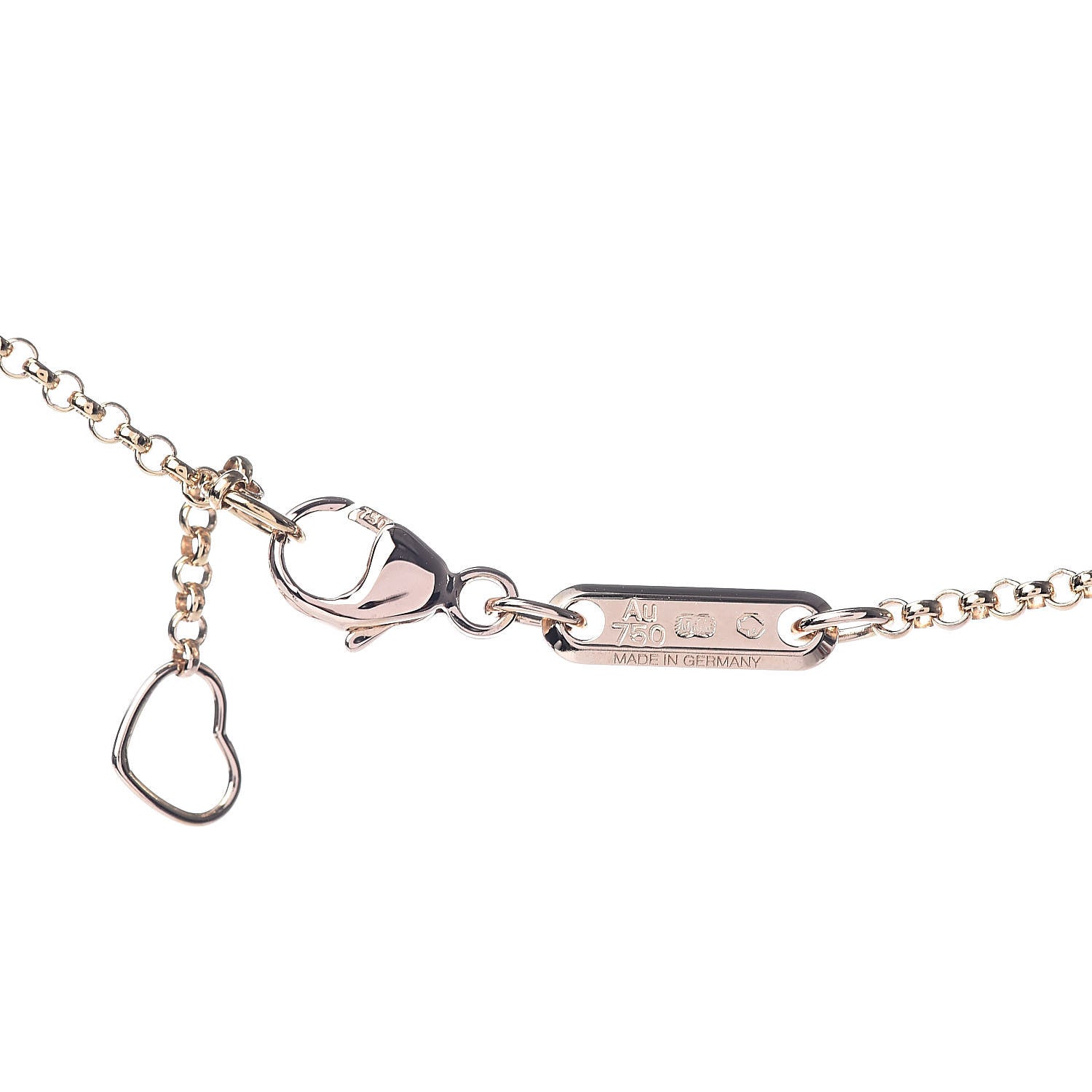 Chopard 18K Rose Gold Diamond Mother of Pearl Happy Hearts Necklace 5 of 6