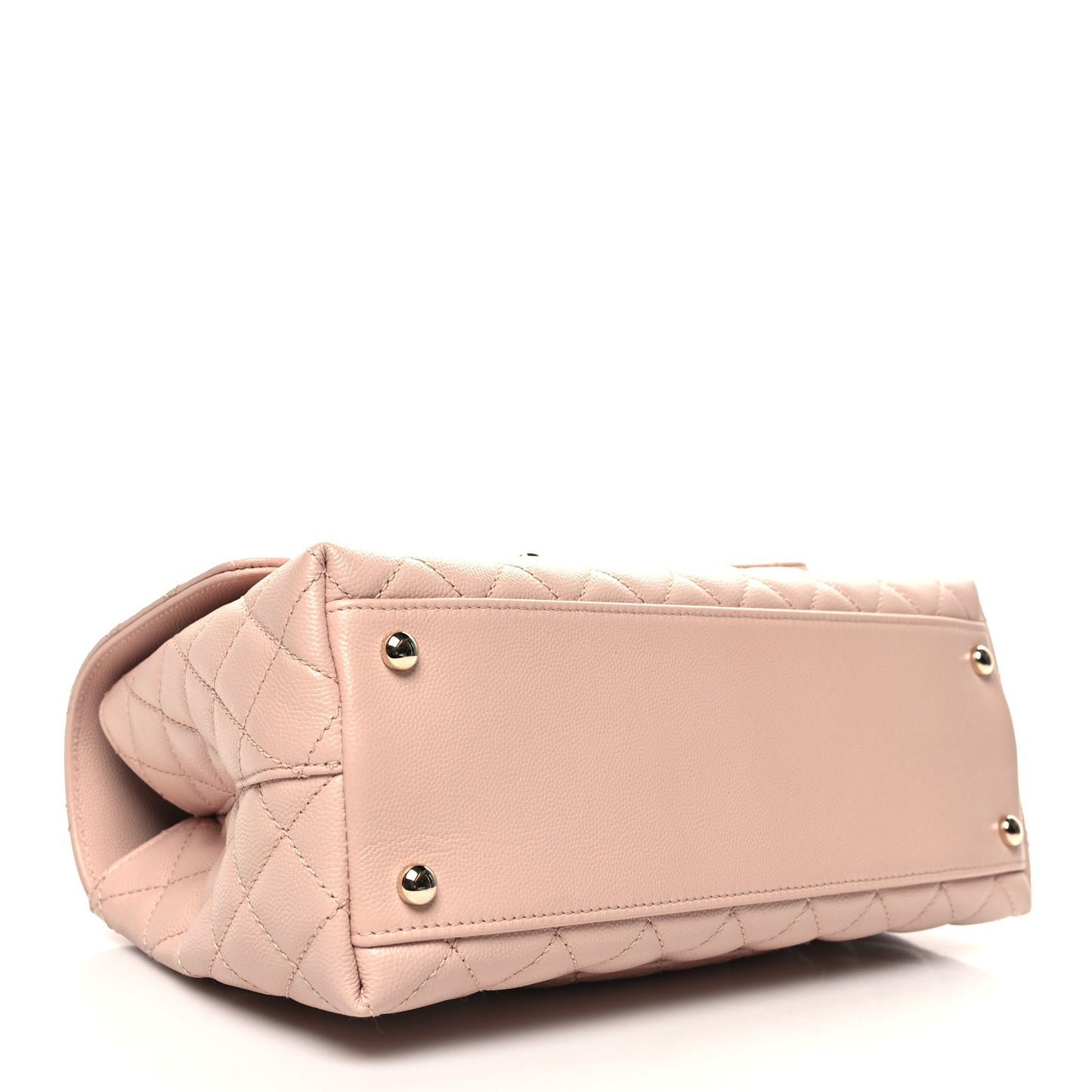 Caviar Quilted Small Coco Handle Flap Light Pink