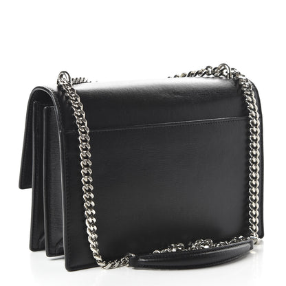 Saint Laurent Calfskin Medium Monogram Sunset Black 3 of 9