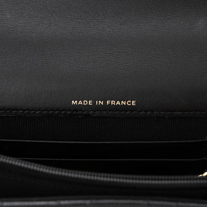 Chanel Shiny Caviar Quilted Flap Charm Wallet On Chain WOC Black 7 of 12