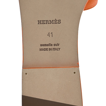 Hermes Epsom Oran Sandals 41 Orange Sunset 8 of 11