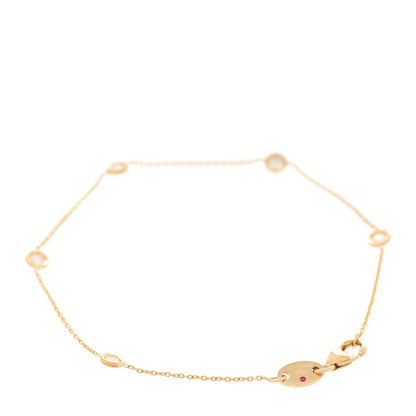 Roberto Coin 18K Yellow Gold Diamond By the Inch Five Station Bracelet 3 of 6
