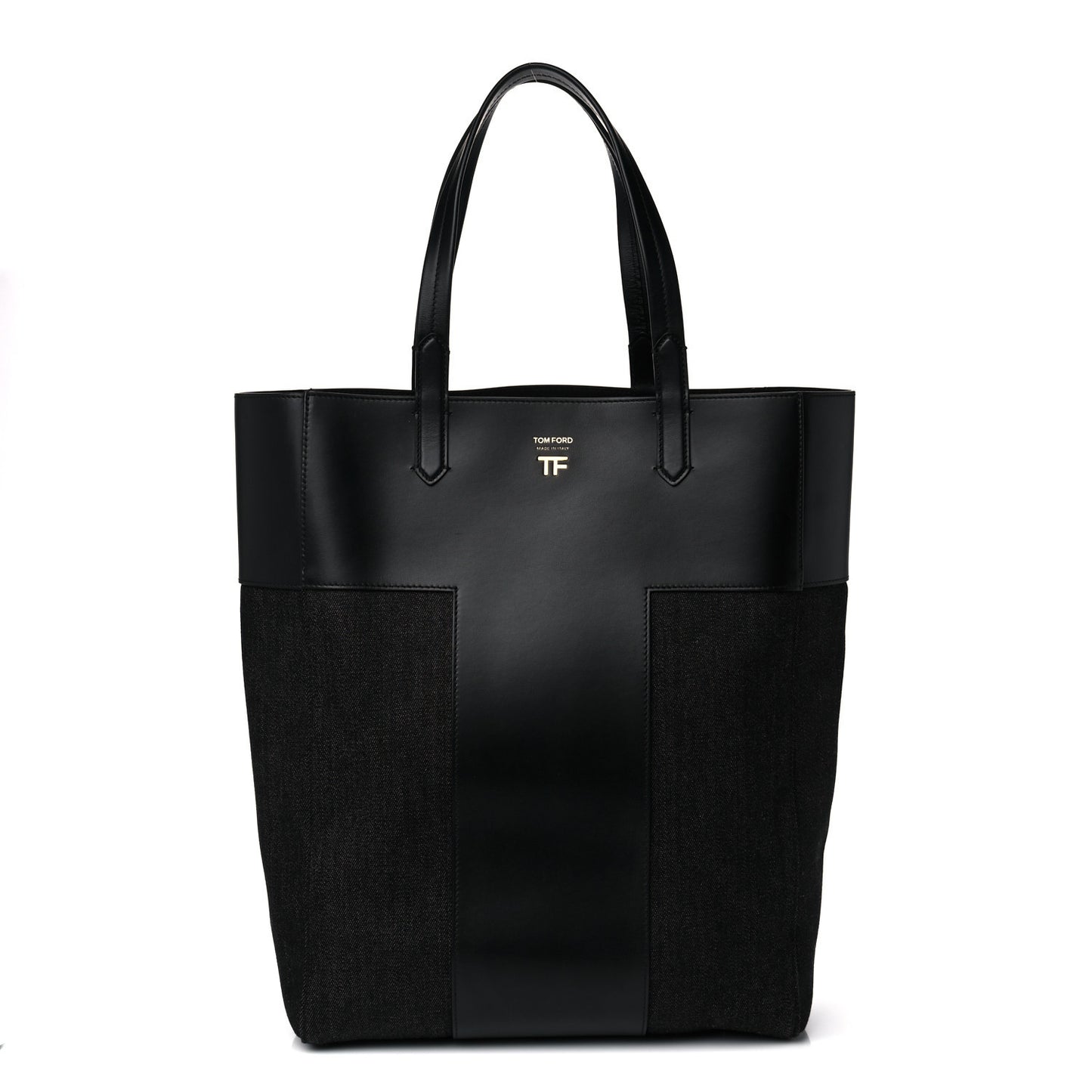 Denim North South Tote Black